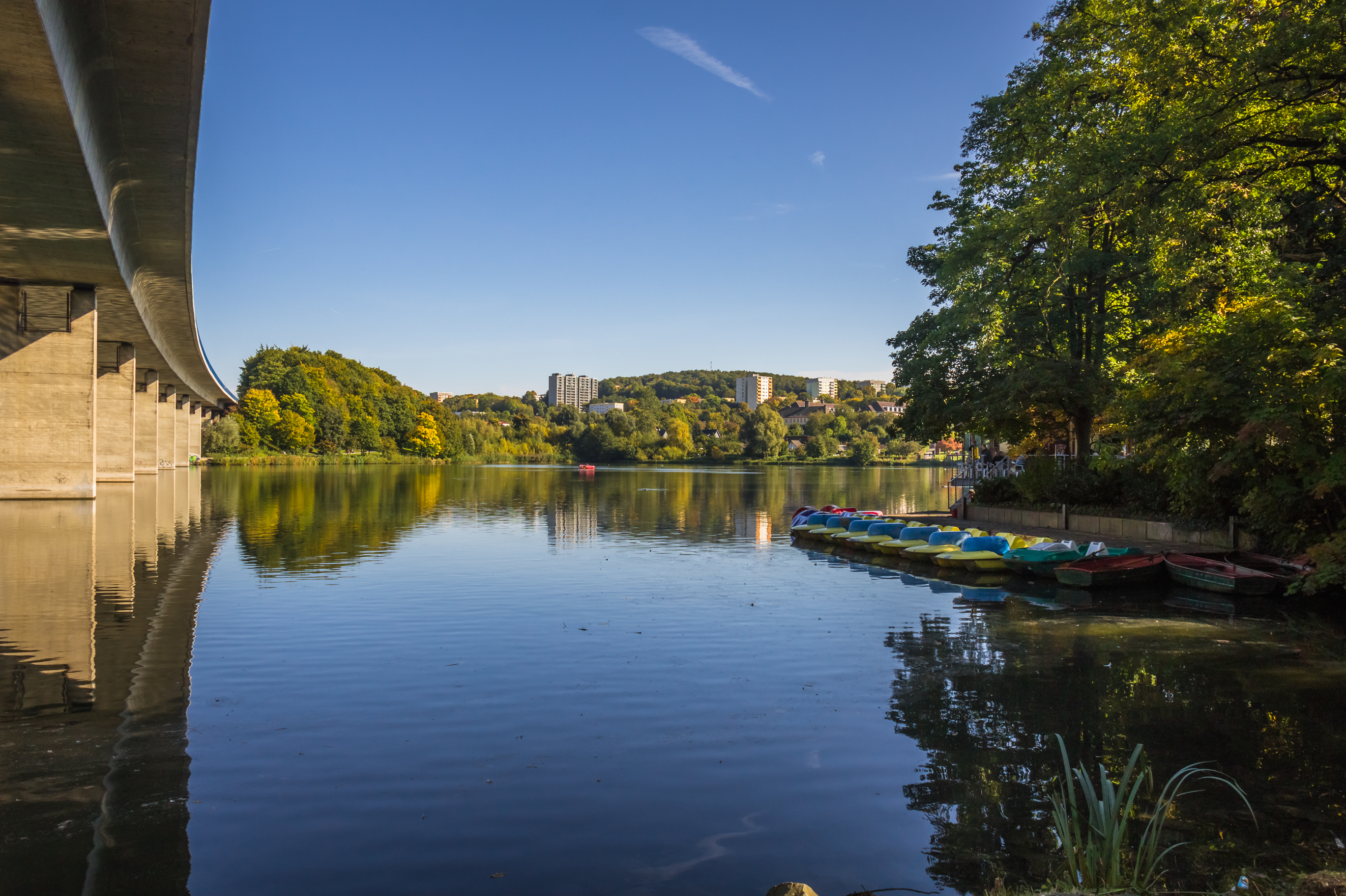 Fischbauchbogenbrücke über den Seilersee im Märkischen Sauerland