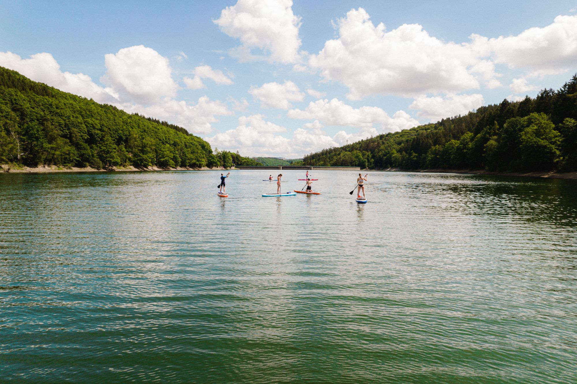 SUP auf der Oestertalsperre im Märkischen Sauerland