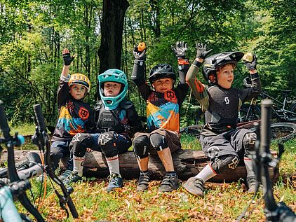 Mountainbiker auf dem Eisenwald Trail in Iserlohn im Märkischen Sauerland