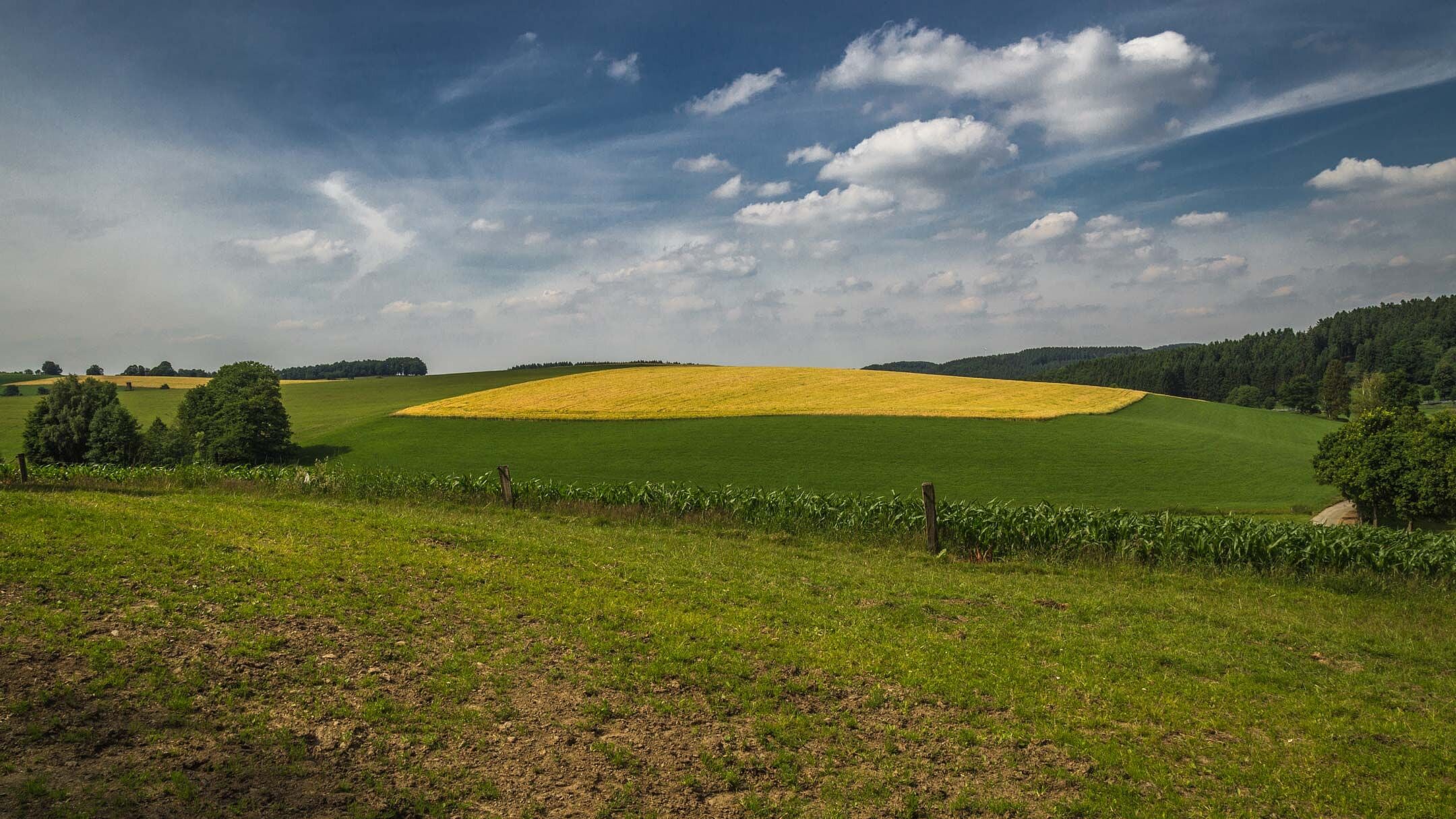 Landschadt auf der Wandertour VolmeSchatz Panorama zwischen Halver und Radevormwald