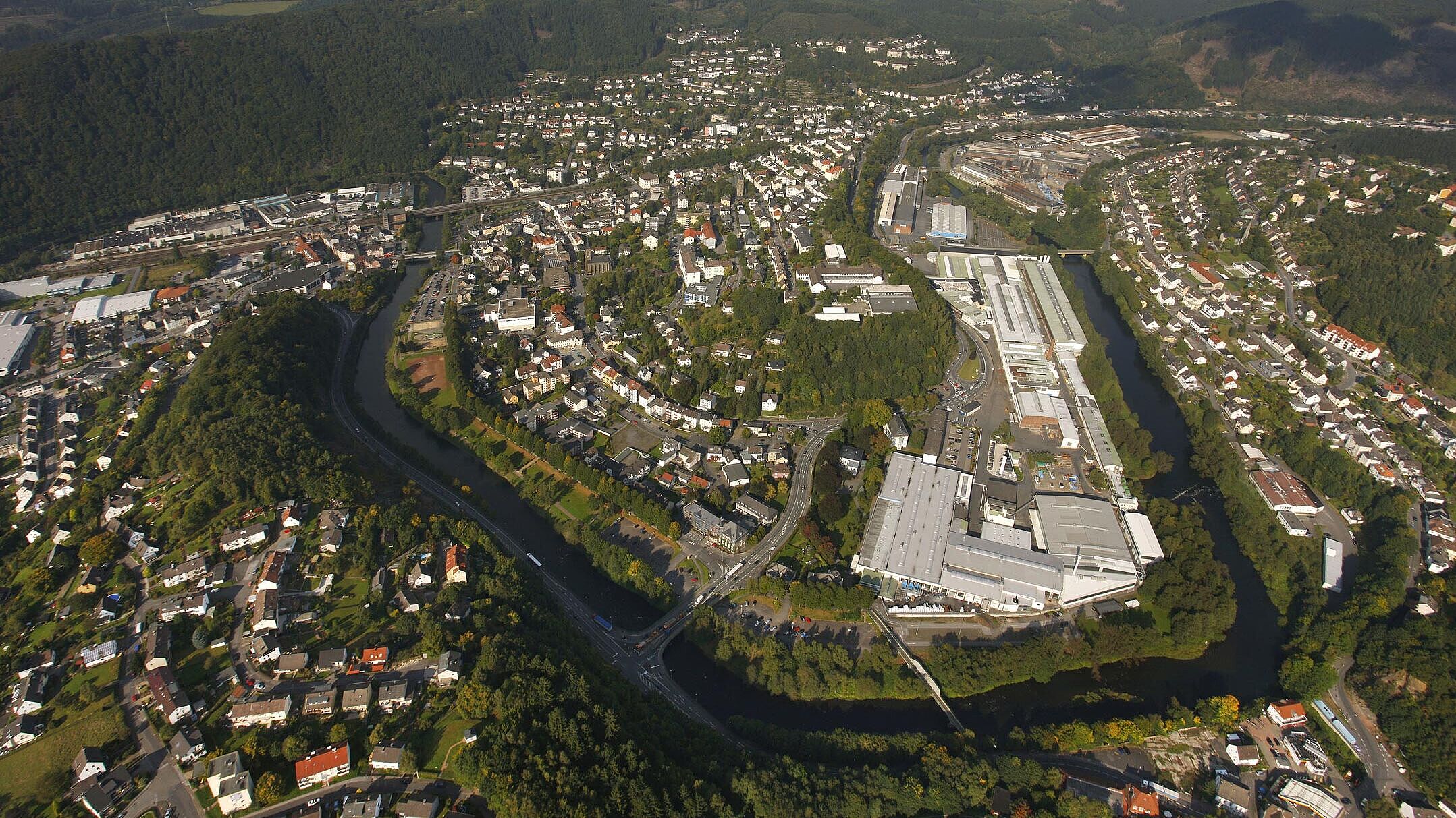 Luftaufnahme von Werdohl im Märkischen Sauerland