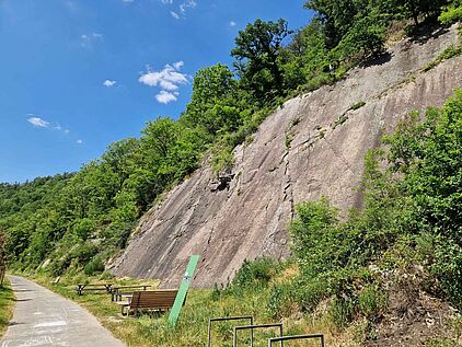 Kletterfelsen Lenneplatte in Werdohl im Märkischen Sauerland