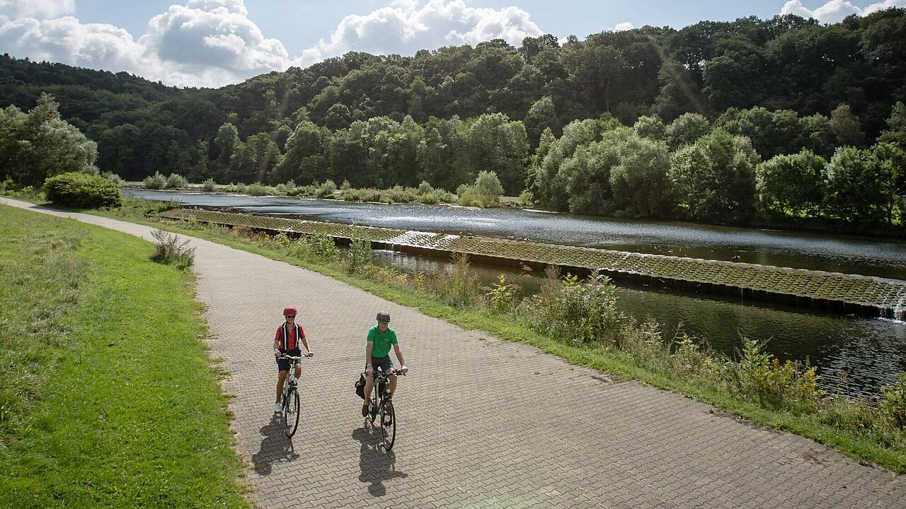 Bild von Radlern an der Ruhr