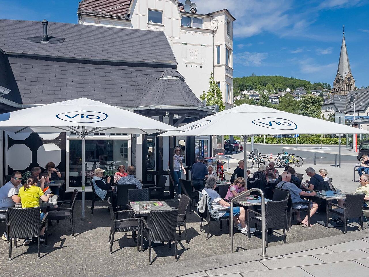 Außenbereich im Café Naschhaus