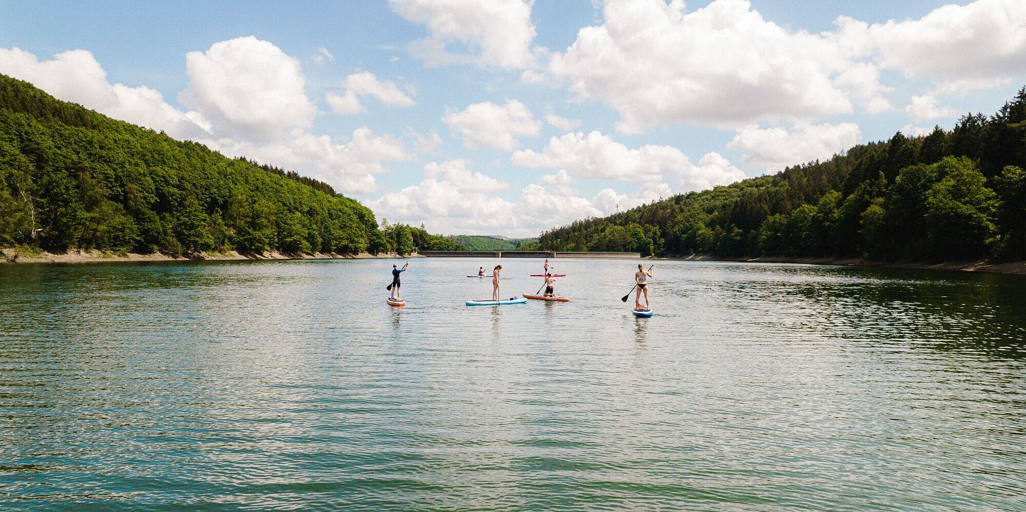 SUP auf der Oestertalsperre im Märkischen Sauerland