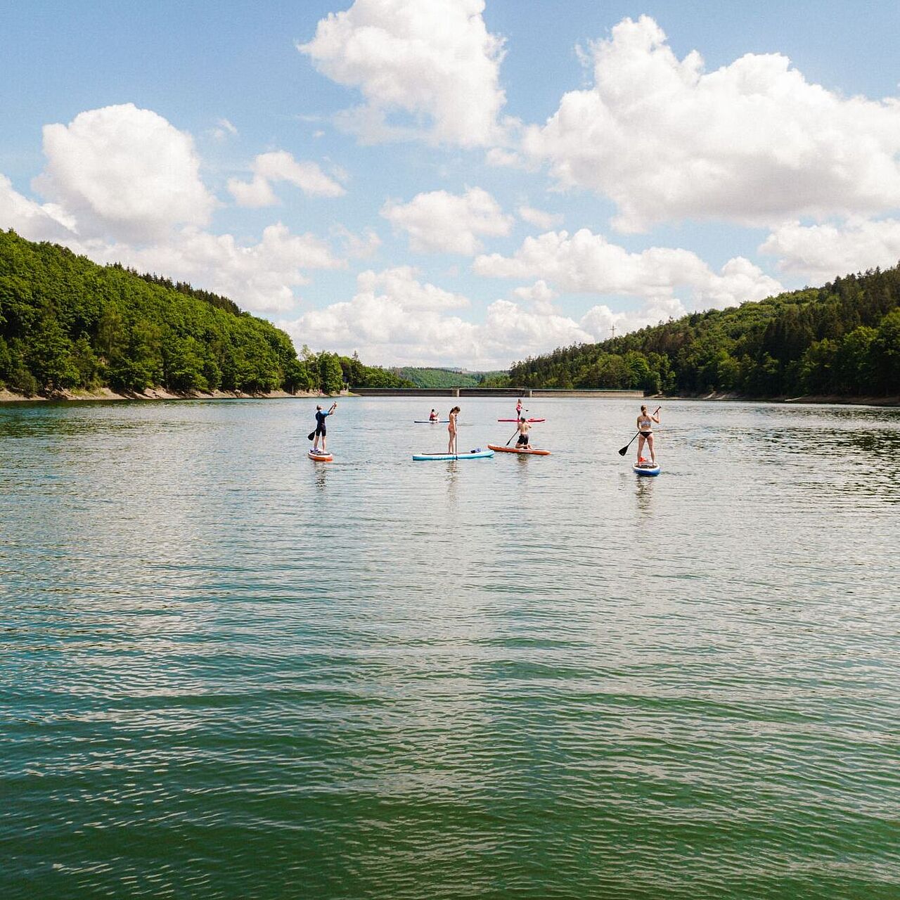 SUP auf der Oestertalsperre im Märkischen Sauerland