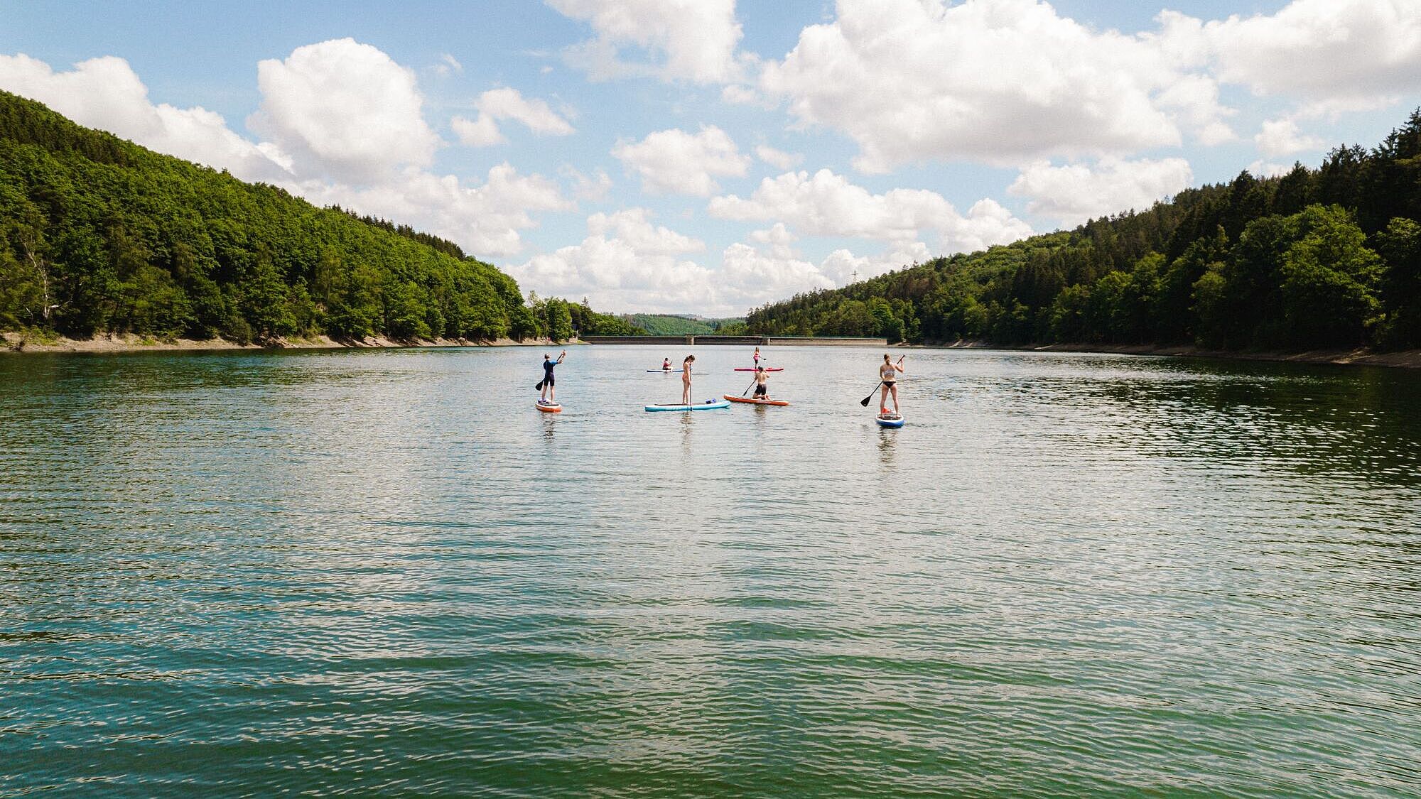 SUP auf der Oestertalsperre im Märkischen Sauerland