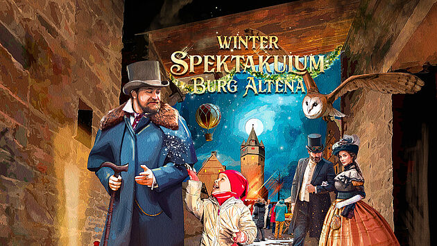 Winterspektakulum auf der Burg Altena im Märkischen Kreis Winterspektakulum auf der Burg Altena im Märkischen Kreis