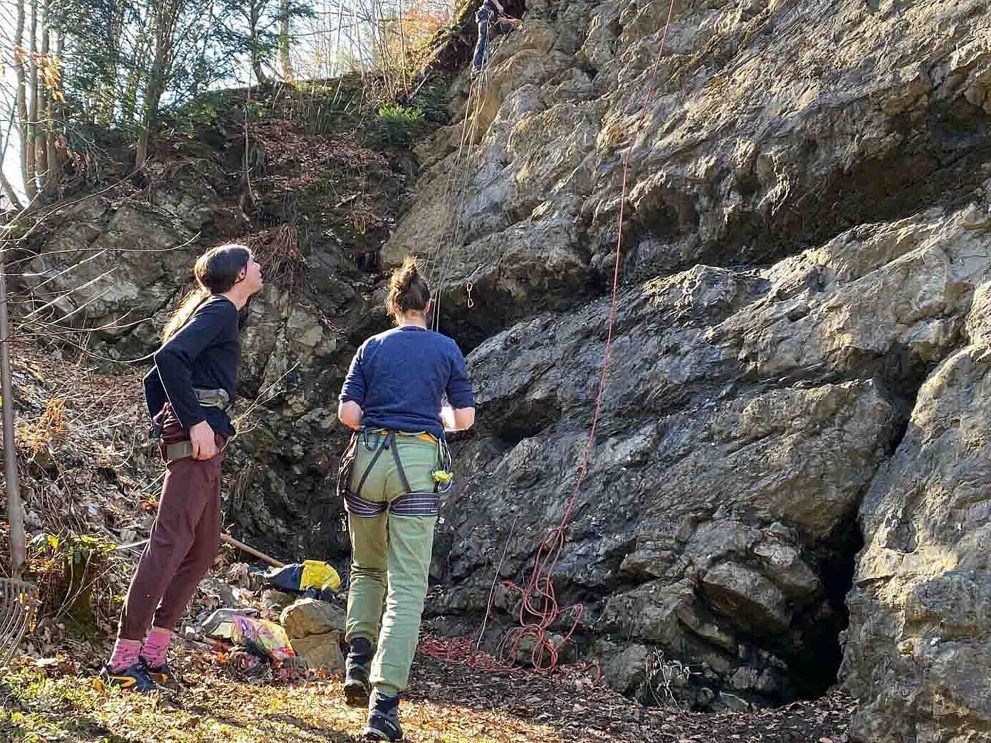 Kletterfelsen Hülloch in Kierspe im Märkischen Sauerland