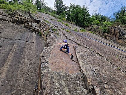 Kletterfelsen Lenneplatte in Werdohl im Märkischen Sauerland