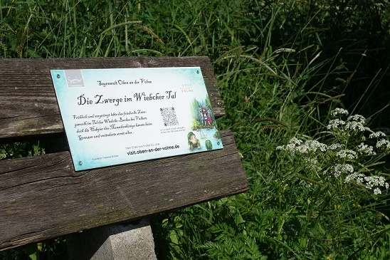 Sagenplakette Zwerge im Wiebcher Tal