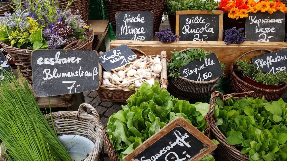 Marktstände unterschiedlichster Art warten auf die