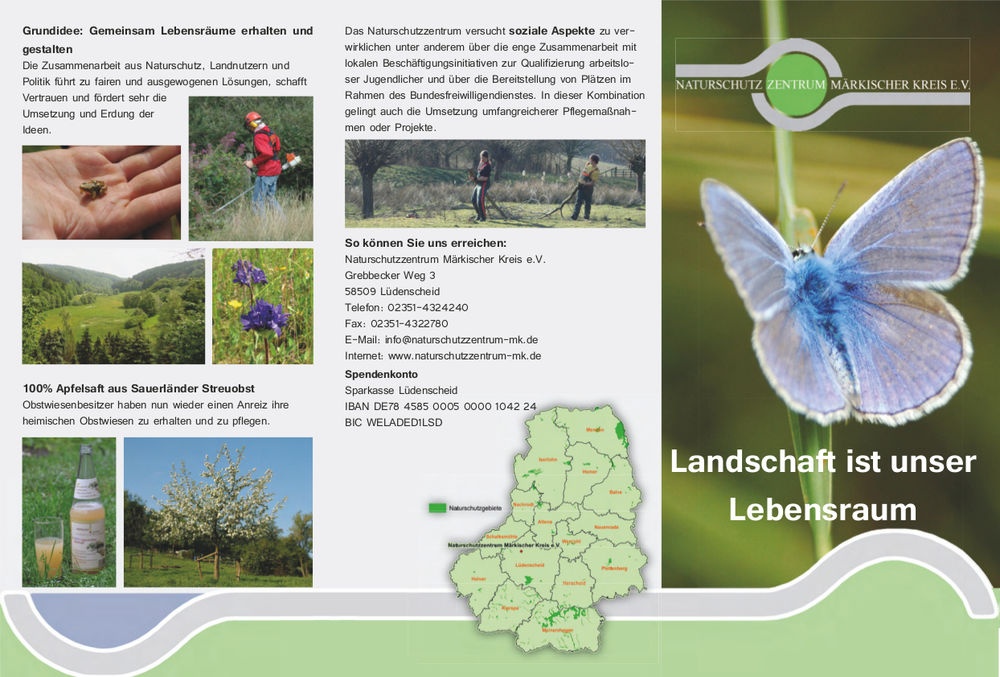 Flyer Naturschutzzentrum Märkischer Kreis