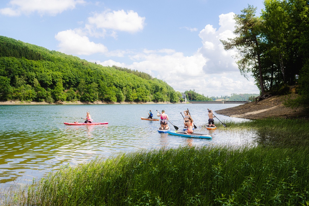 Stand Up Paddling an der Oestertalsperre