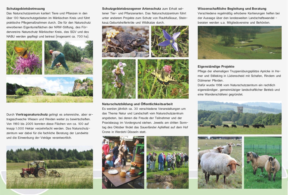 Flyer Naturschutzzentrum Märkischer Kreis