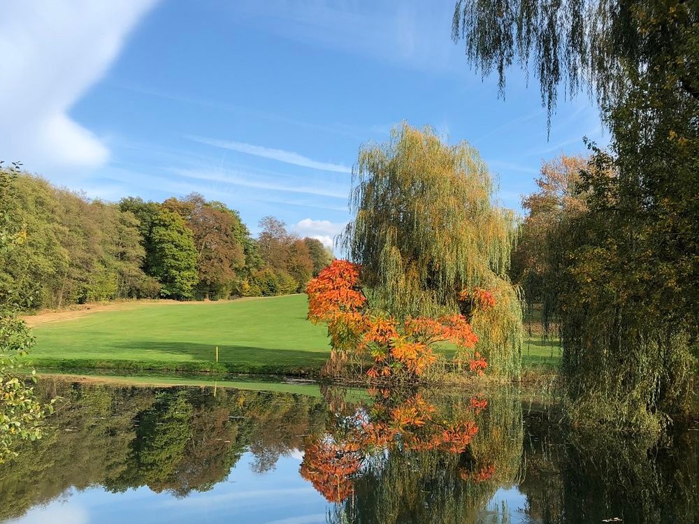 Farbenzauber im Frühherbst auf dem Golfplatz