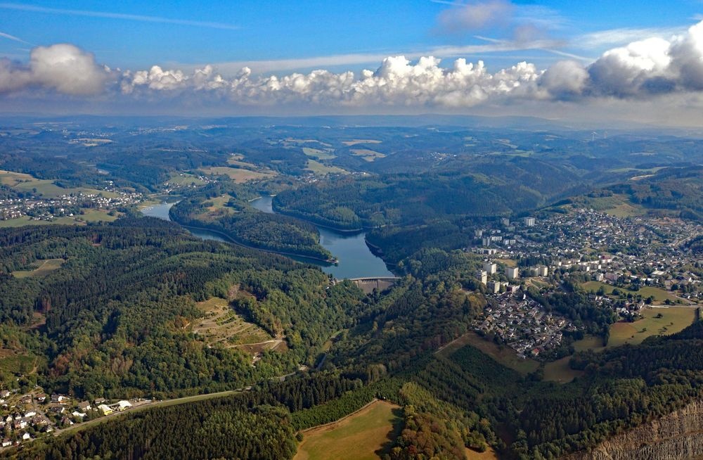 Flug über die Aggertalsperre