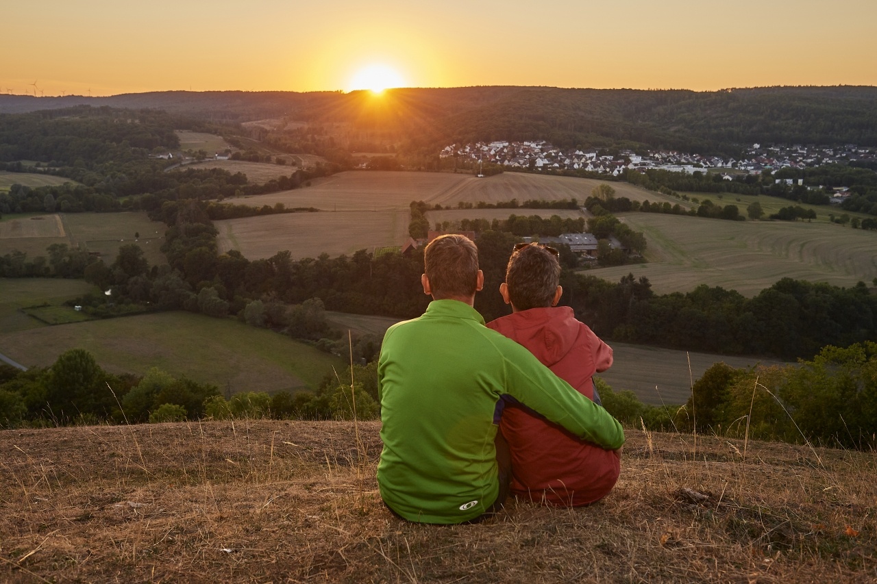 Sonnenuntergang auf der Sauerland-Waldroute