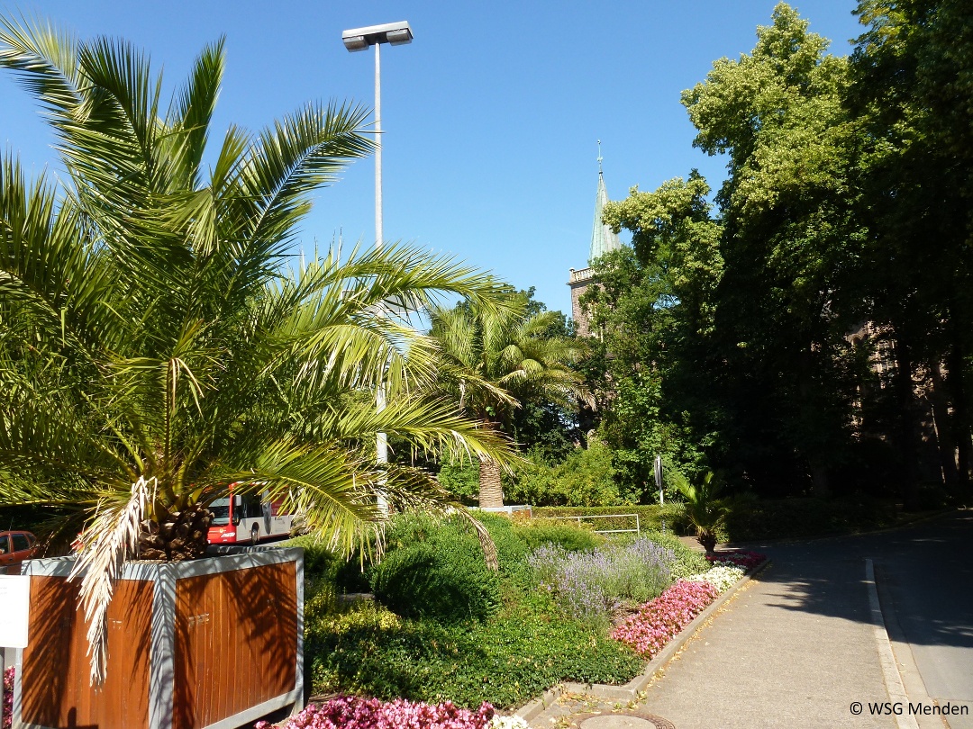 Blumeninsel am Bahnhof Menden