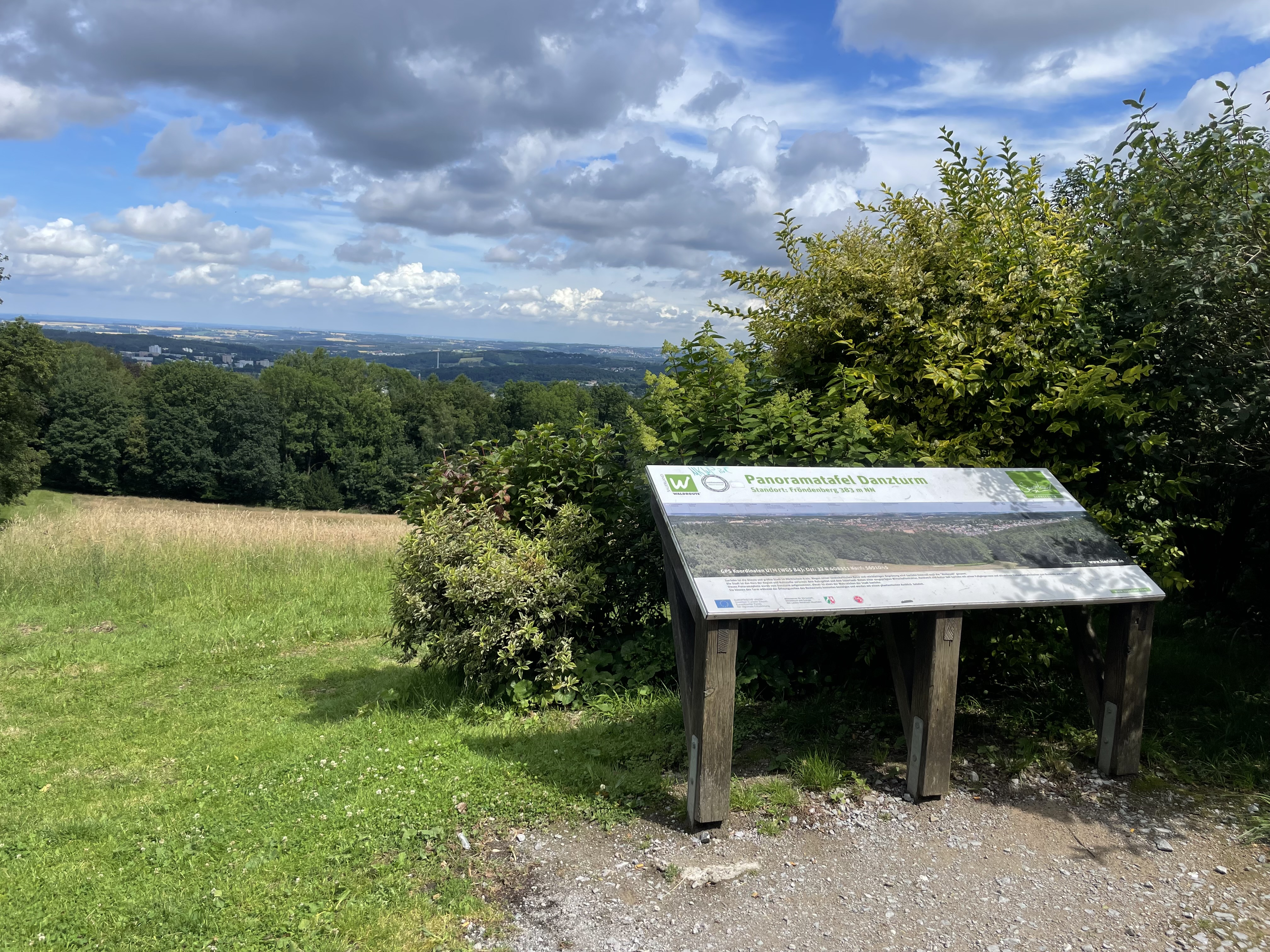 Infotafel am Danzturm in Iserlohn