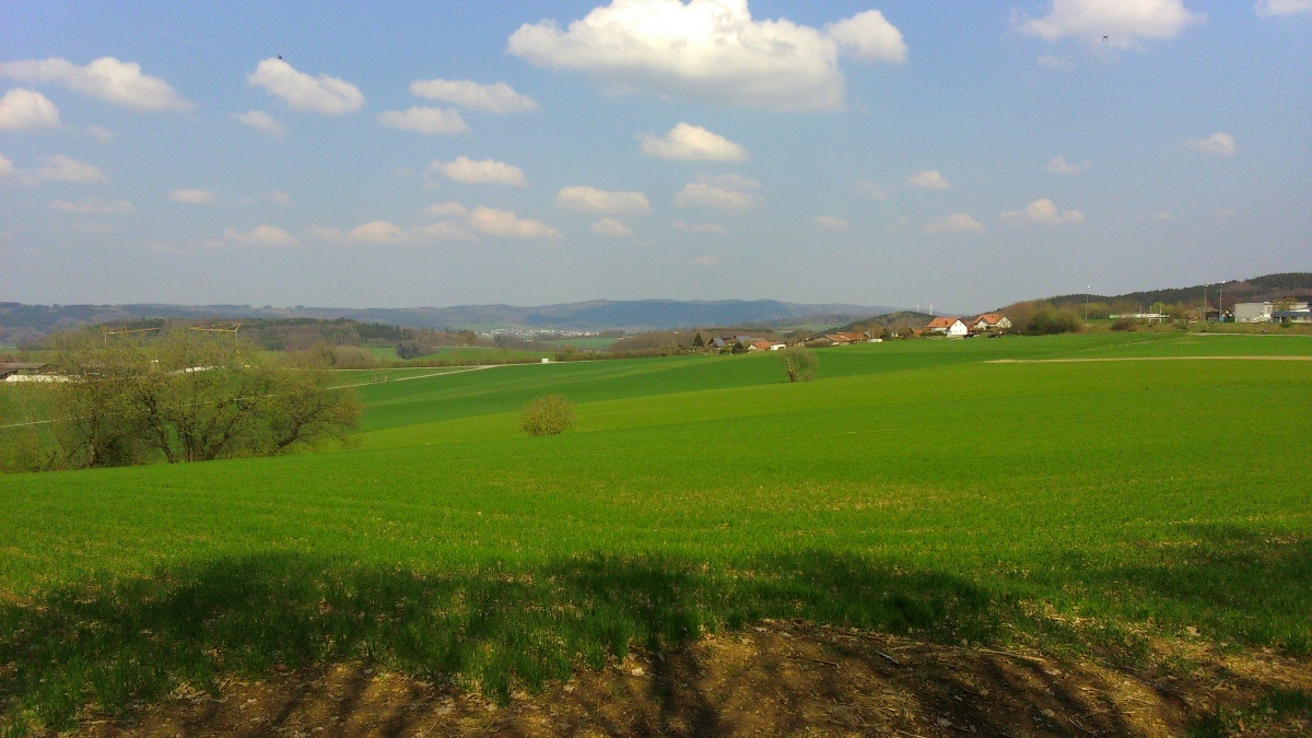 Blick auf Affeln vom Wanderparkplatz Imberg